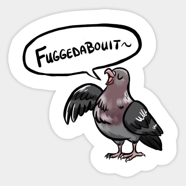 New York Icon: Fuggedabouit Sticker by angeliraferart